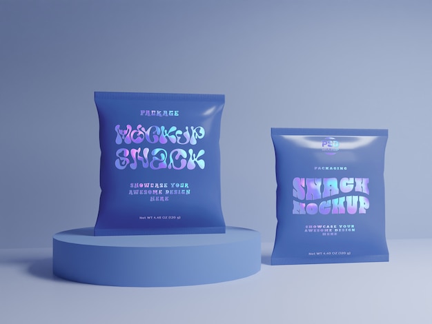 PSD snack packaging mockup