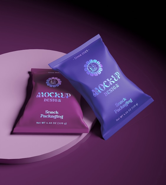 PSD mockup di confezionamento di snack