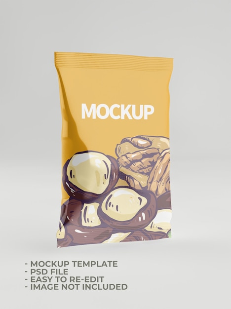 Snack packaging mockup