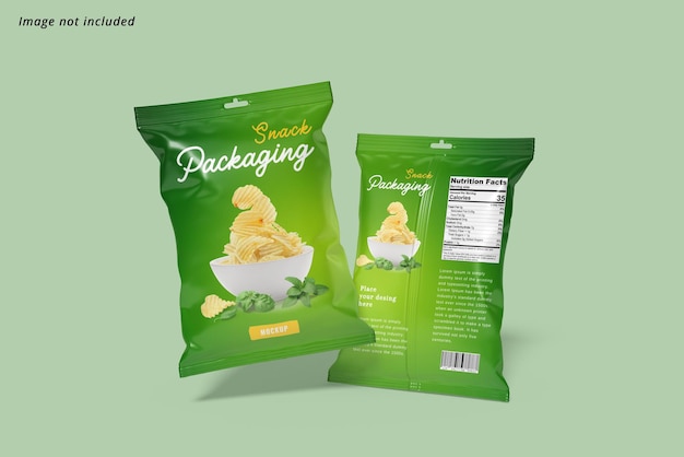 Snack packaging mockup