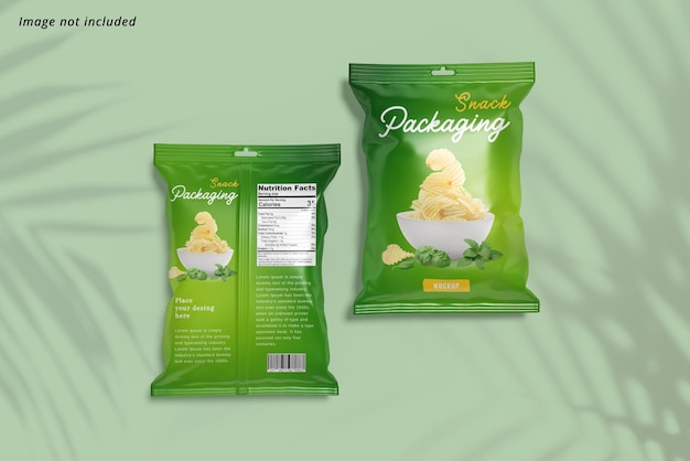 Snack packaging mockup