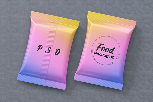 Mockup di confezionamento snack