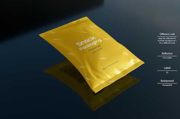 Snack packaging mockup