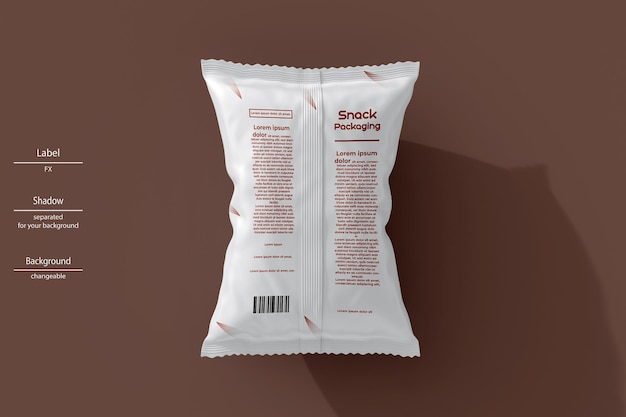 Snack packaging mockup