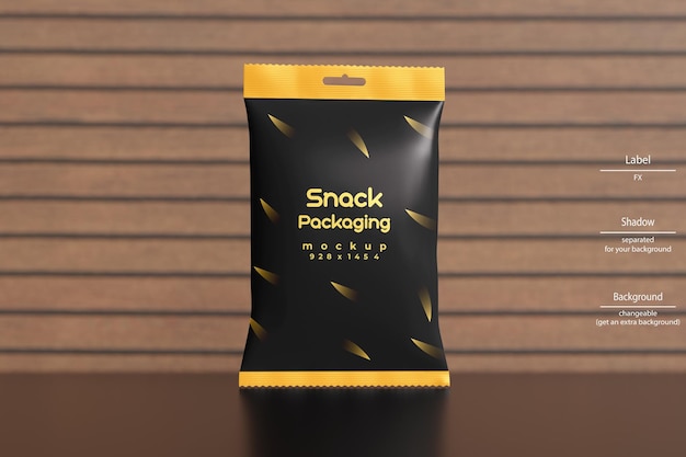 PSD snack packaging mockup