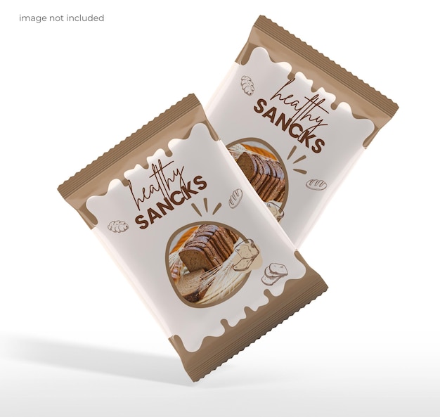 PSD mockup di confezioni snack