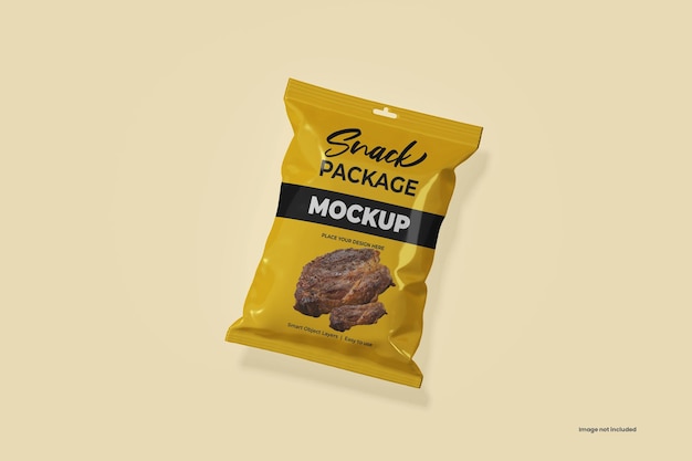 Snack pouch packangin mockup