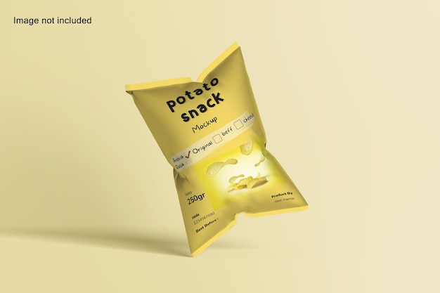 Snack Pouch Plastic Bag Mockup