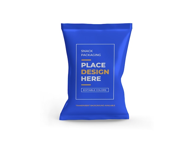 Snack verpakking mockup ontwerp geïsoleerd