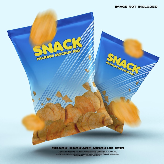 PSD snackpakket mockup psd