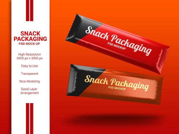 PSD snackverpakking glanzend