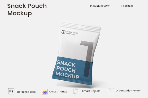 Snackverpakkingsmodel premium psd