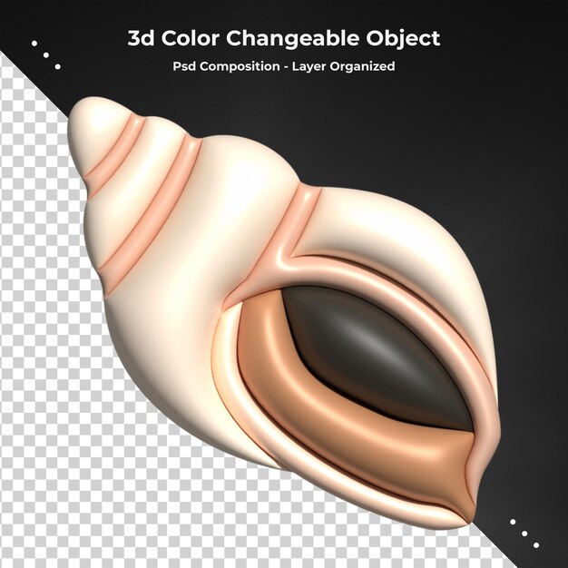 Snail on 3d rendering