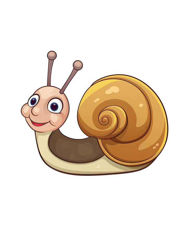 PSD a snail with a face and a face with a face on it