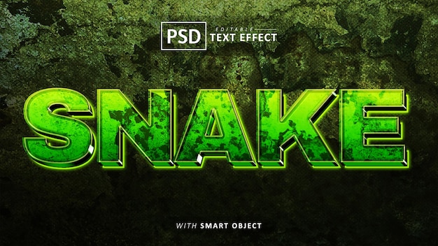 Snake 3D-teksteffect bewerkbaar