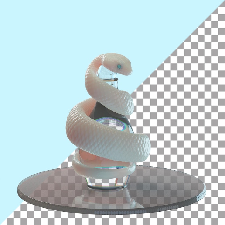 PSD snake bottle glasses