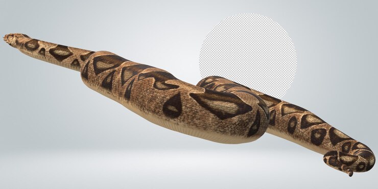 PSD snake isolated on a transparent background