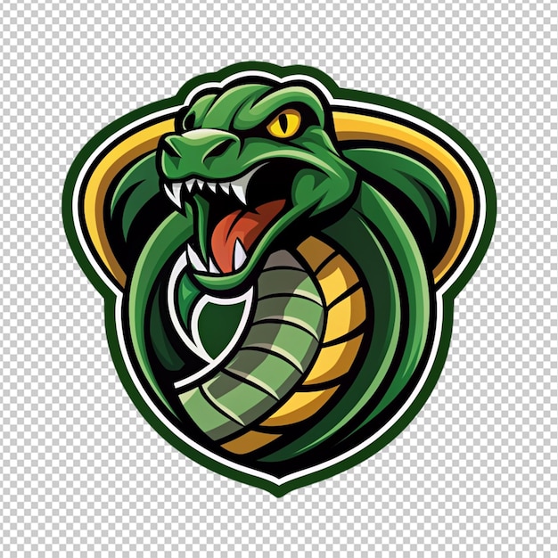 PSD snake logo on transparent background