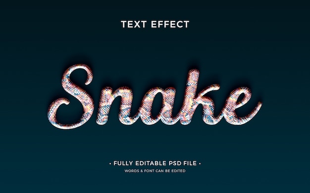 PSD snake text effect