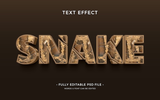 Snake text effect