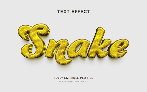 PSD snake text effect