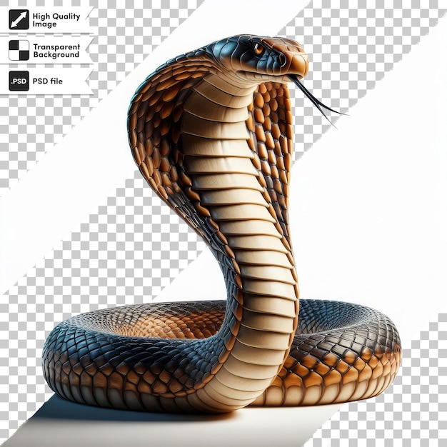 PSD a snake with a black head and a black head