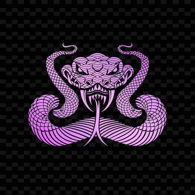 PSD a snake with a pinkish purple background