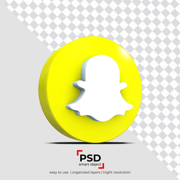 Snap Chat Widok z lewej strony przezroczystości tła i obiektów pływających