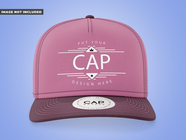 PSD snapback cap met sticker mockup template