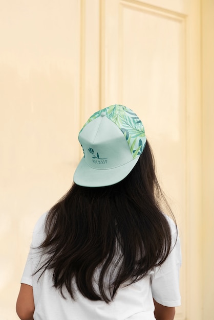 Snapback cap mockup-ontwerp