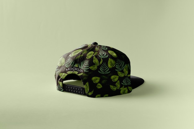 PSD スナップバック帽子のモックアップ デザイン