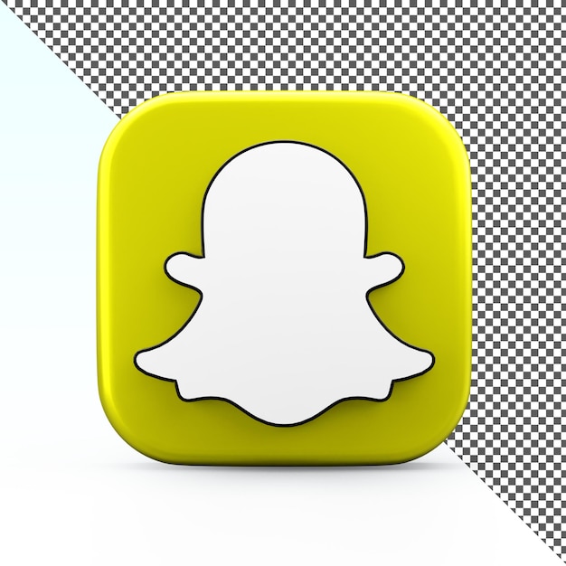 Snapchat 3d app icon isolated design