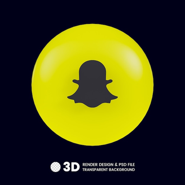 Snapchat 3D レンダリング アイコン