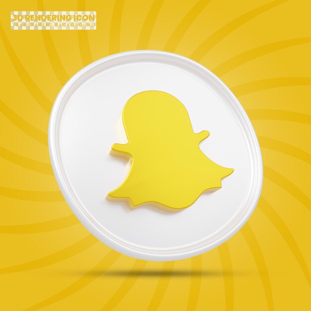 Icona di rendering 3d snapchat