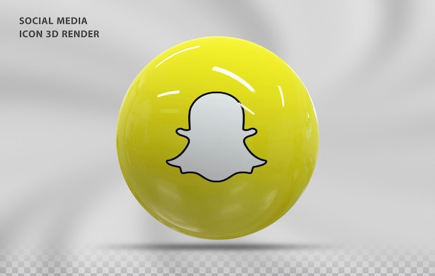 Snapchat icon 3d luxury rendering