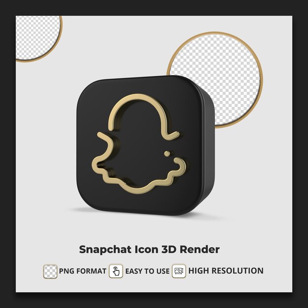 Snapchat значок 3d визуализации