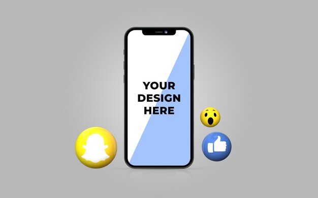 Snapchat Icon Mockup op iPhone