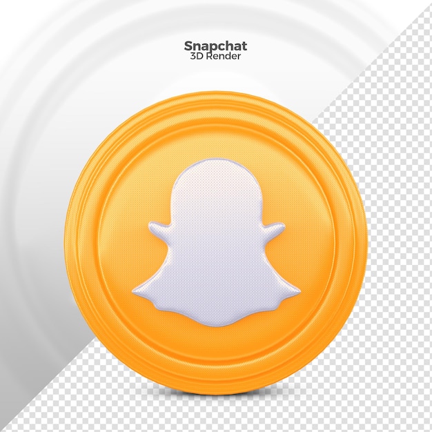 snapchat pictogram 3d render