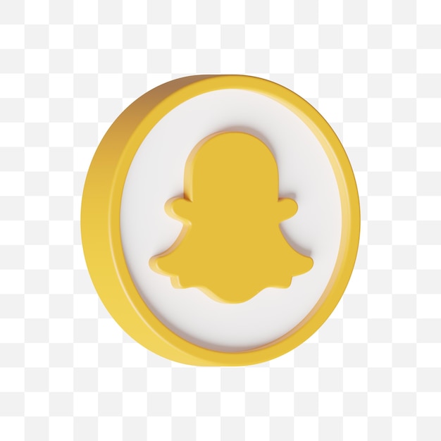 Snapchat sociaal media pictogram 3d