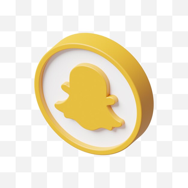 Snapchat sociaal media pictogram 3d