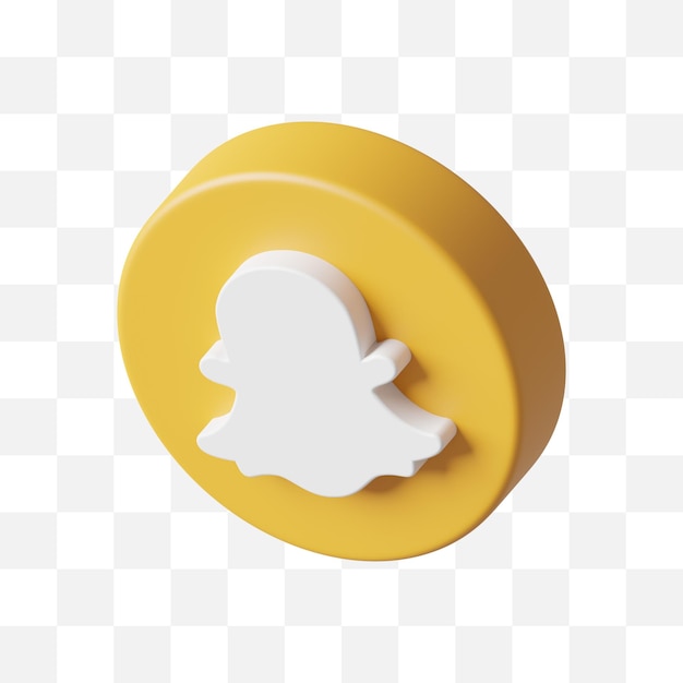 Snapchat sociaal media pictogram 3d