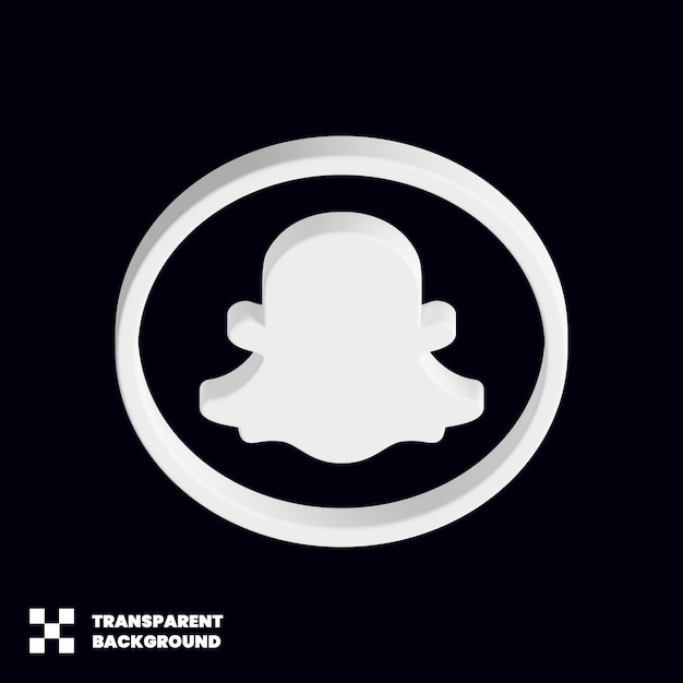 Snapchat Sociaal Media Pictogram 3D