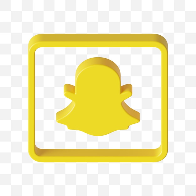 PSD snapchat sociale media icoon 3d