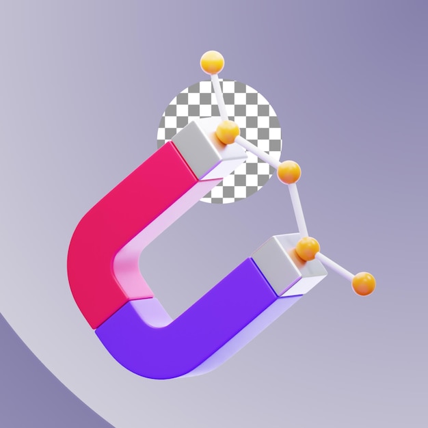 Snapping Tool In 3d Illustration