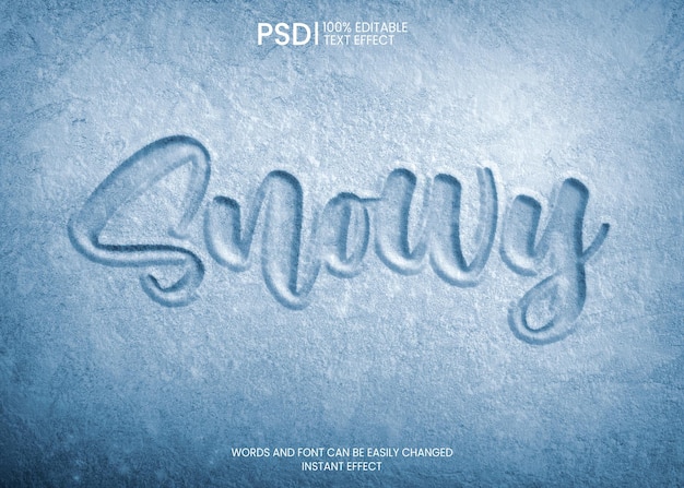 PSD sneeuw teksteffect