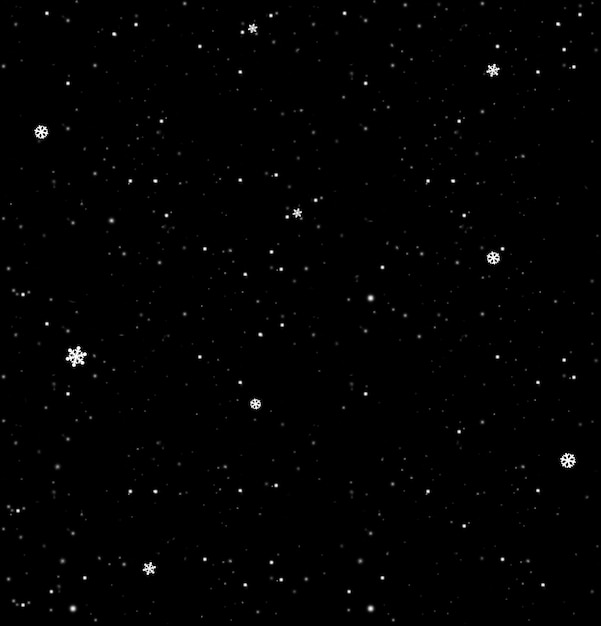 Sneeuw vallen's nachts
