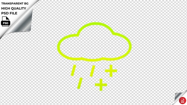 PSD sneeuw vector icon fluorescerend groen psd transparent