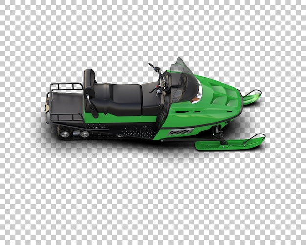 PSD sneeuwscooter geïsoleerd op de achtergrond 3d-rendering illustratie