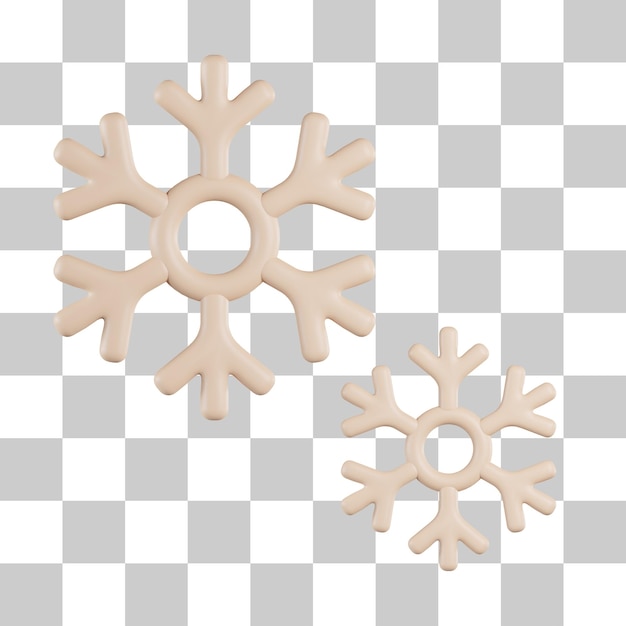 PSD sneeuwvlok 3d pictogram