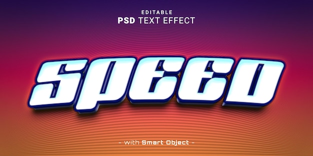 Snelheid 3D-teksteffect PSD